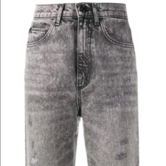 Sandro Paris, Destroyed and Repaired Boyfriend Jeans Charcoal Grey - Picture 11 of 13